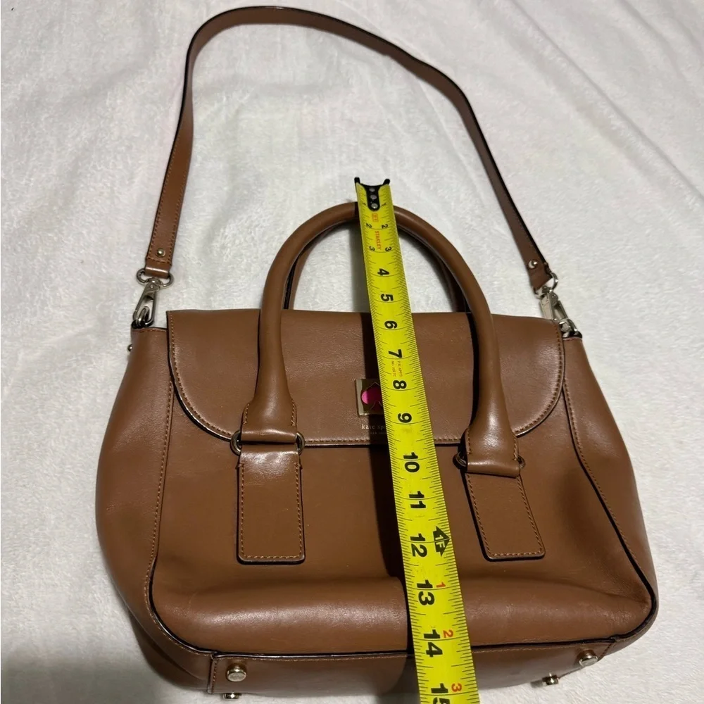 Kate Spade Tan Satchel with Pink Strap